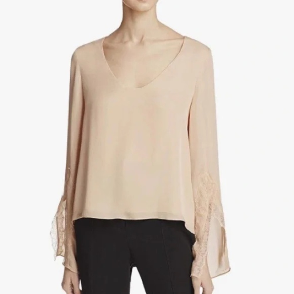 Cami NYC | Dustin Blouse With Lace Slit Sleeve XS